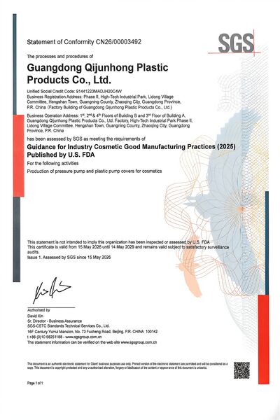 CHINA FOSHAN QIJUNHONG PLASTIC PRODUCTS MANUFACTORY CO.,LTD Perfil de la compañía