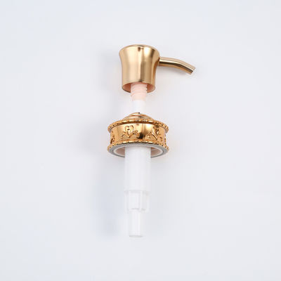 ODM blanco modificado para requisitos particulares del dispensador 1.8CC del casquillo de la bomba de la loción del oro para la botella del hogar