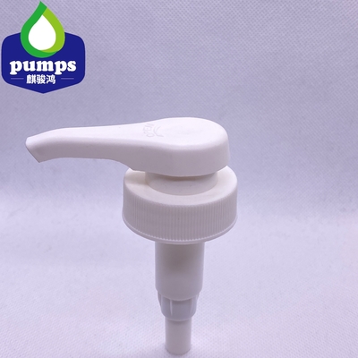Bomba cosmética blanca de la loción para el champú del cuerpo 38/400 dosificación 4cc