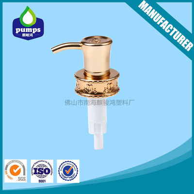 Capa ULTRAVIOLETA Matt Gold Collar de aluminio de la botella 410 de la fabricación 33 de la loción de la bomba del dispensador plástico del jabón